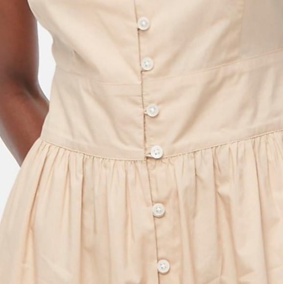J Crew Button Front Cotton Popplin Dress - Picture 4 of 12